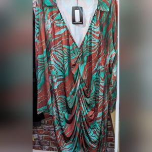 Pretty Little Thing Long Sleeve Shirt Dress